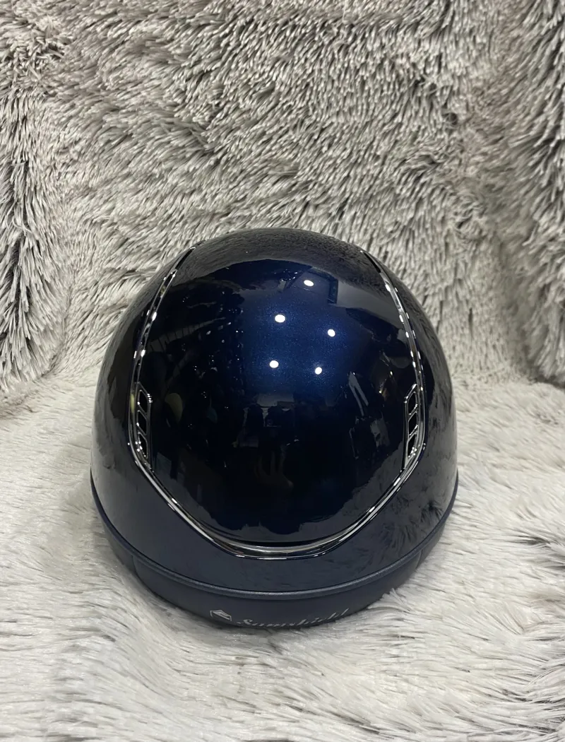 Miss Shield Gloss with Crystal Fabric Front Band and Blazon Blue Medium-1