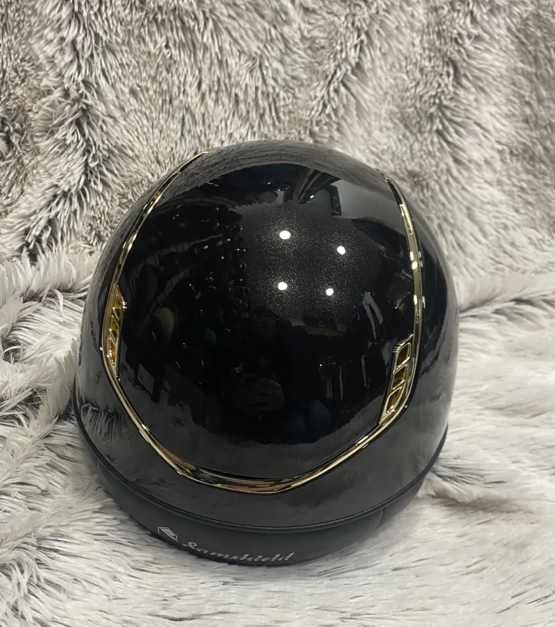 Miss Shadowglossy Gold Crystal Fabric Blazon and Trim Medium-1