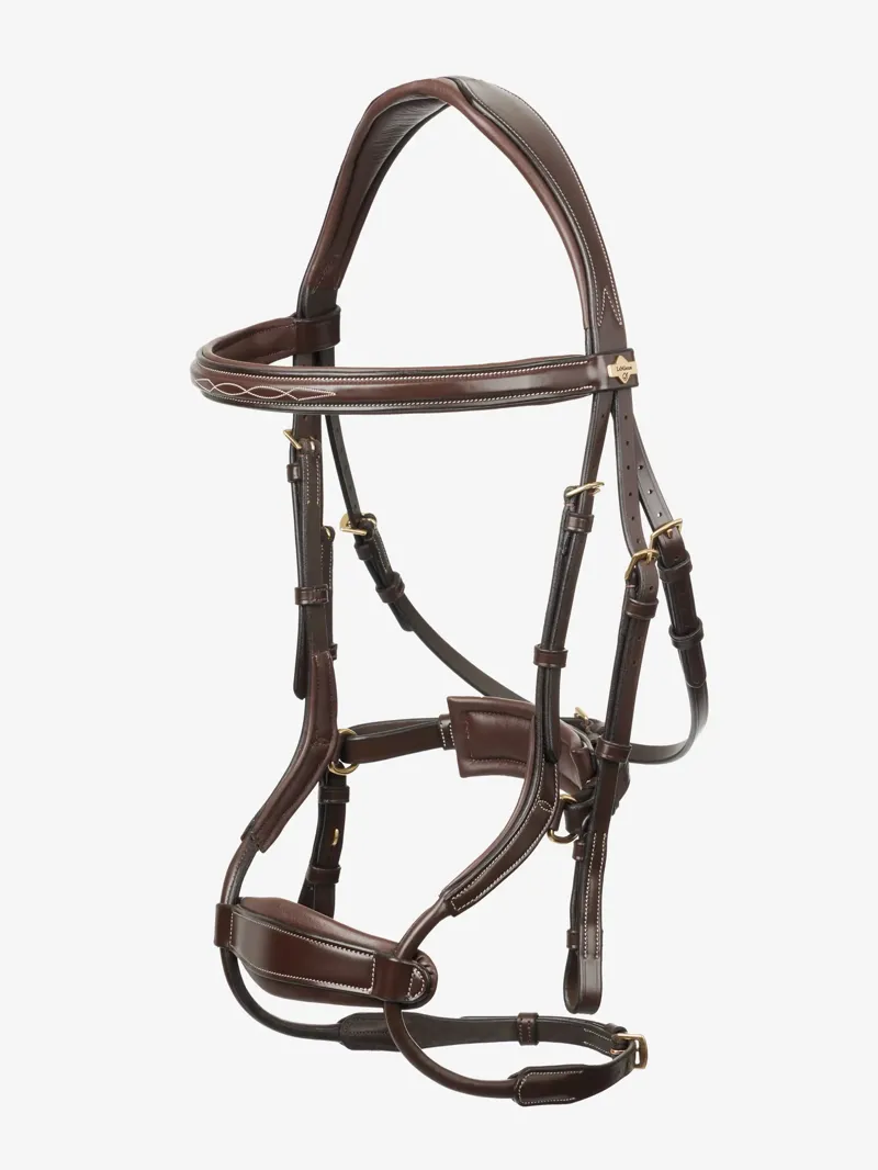 Le Mieux Kudos Clear Arc Bridle Havana/Brass-1