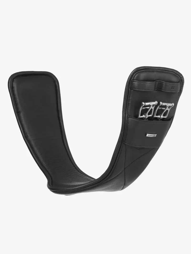 Arika Contoured Dressage Girth Black-1