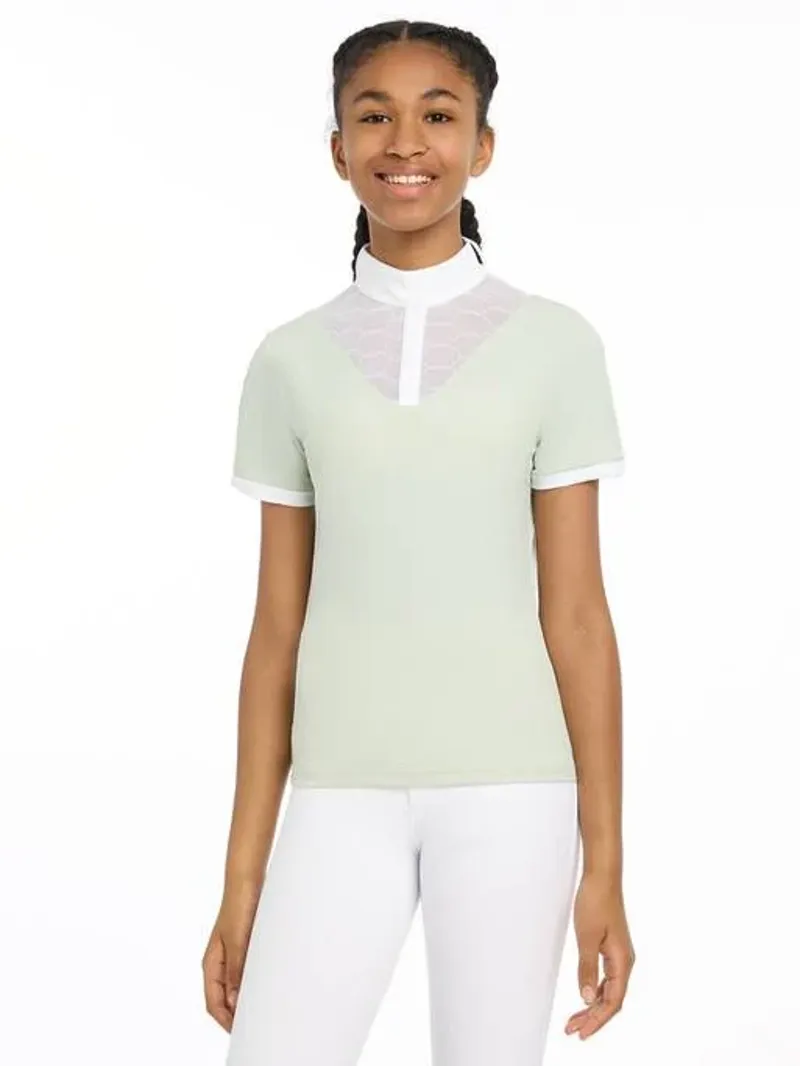 Le Mieux Young Rider Eva Short Sleeve Show Shirt Pistachio