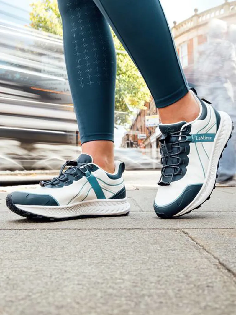 Le Mieux Trax Sport Waterproof Trainer Petrol/Ecru