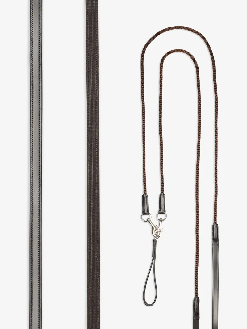 Le Mieux Leather Draw Reins Brown