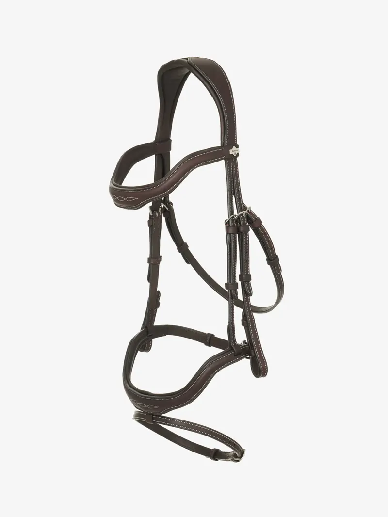 Le Mieux Kudos Contour Flash Bridle Brown-2
