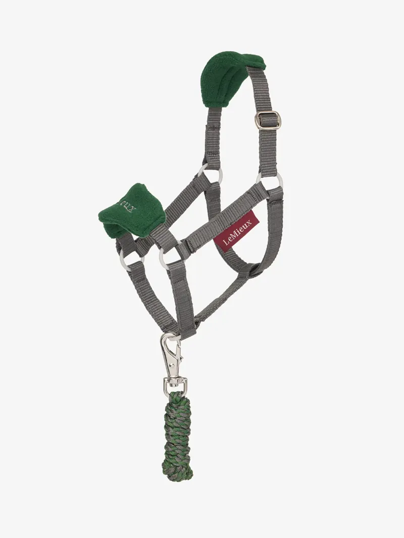 Le Mieux Hobby Horse Vogue Headcollar and Leadrope Hunter Green-1