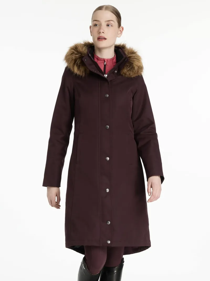 Le Mieux Anya Waterproof Riding Coat Damson-1
