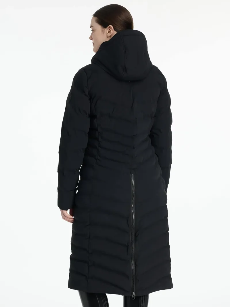 Le Mieux Hayley Water Resistant Longline Puffer Coat Black-2