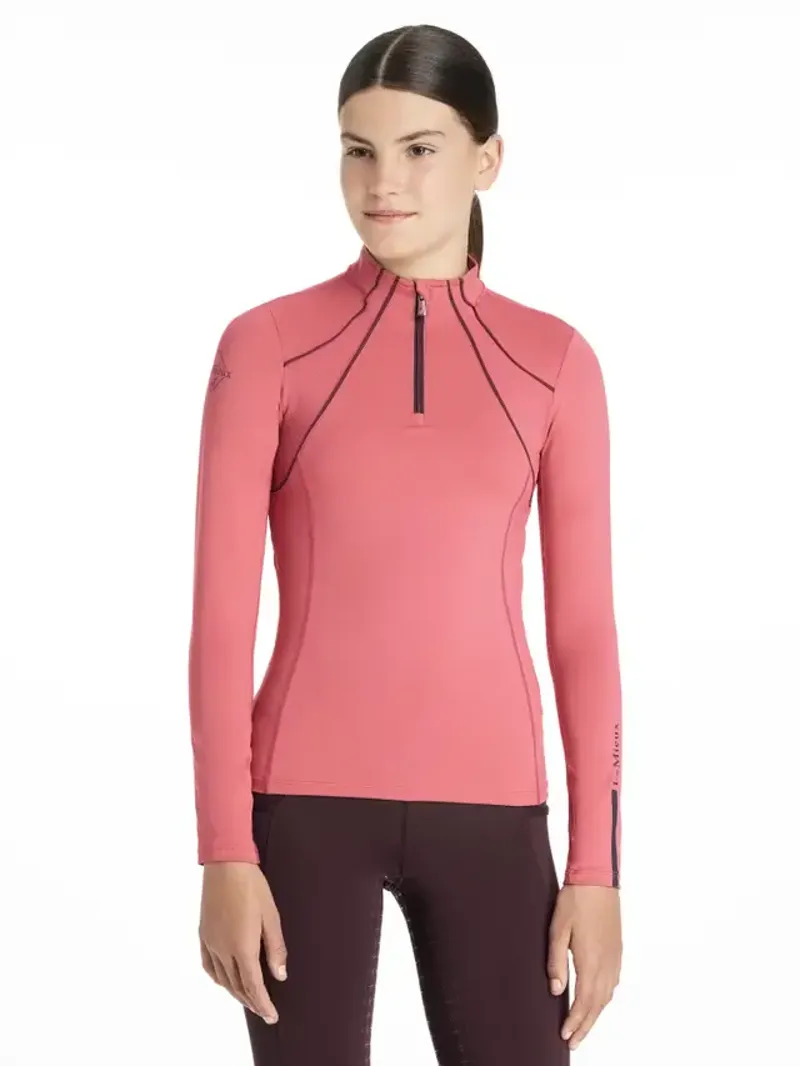 Le Mieux Young Rider Mia Mesh Base Layer Cranberry