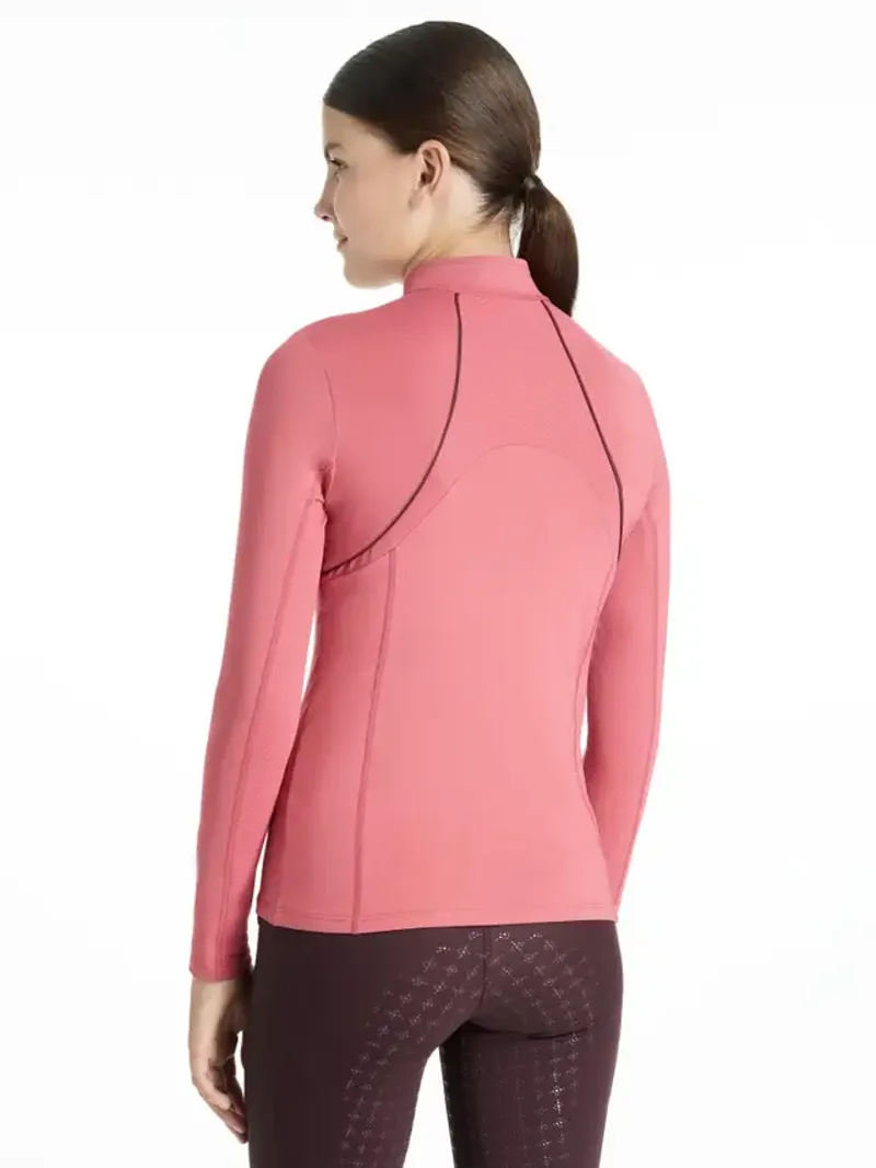 Le Mieux Young Rider Mia Mesh Base Layer Cranberry-1