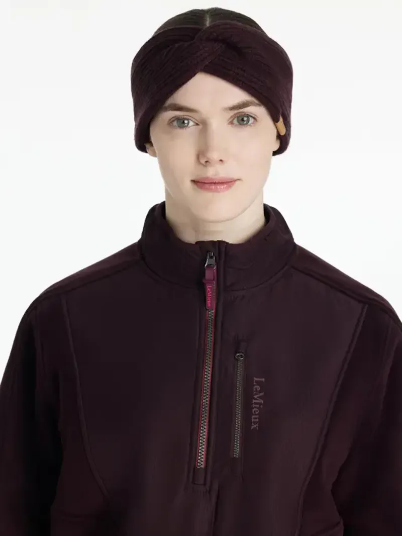 Le Mieux Clara Rib Knot Headband Damson