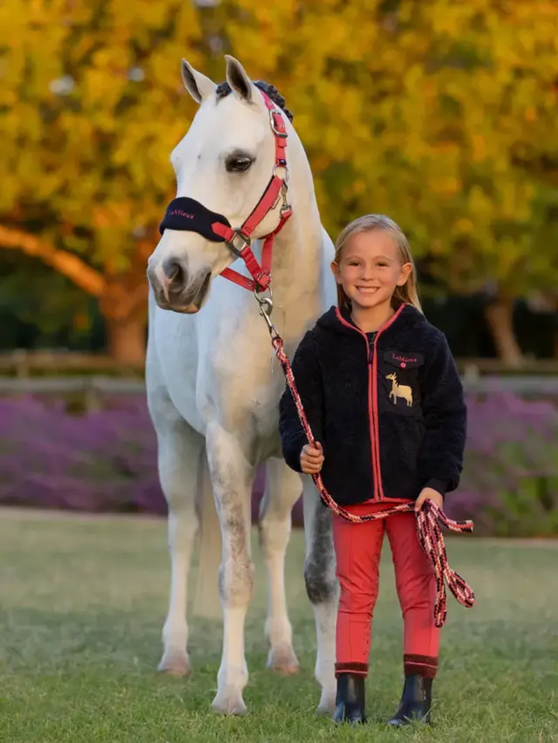 Le Mieux Mini Vogue Headcollar and Leadrope Cranberry