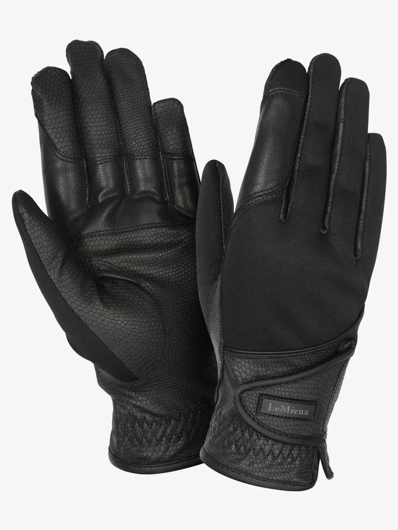 Le Meiux Hybrid Riding Gloves Black-1