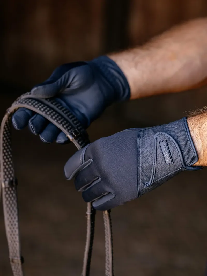 Le Mieux Hybrid Riding Gloves Navy