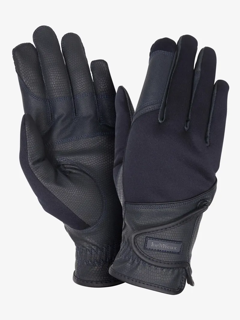 Le Mieux Hybrid Riding Gloves Navy-1