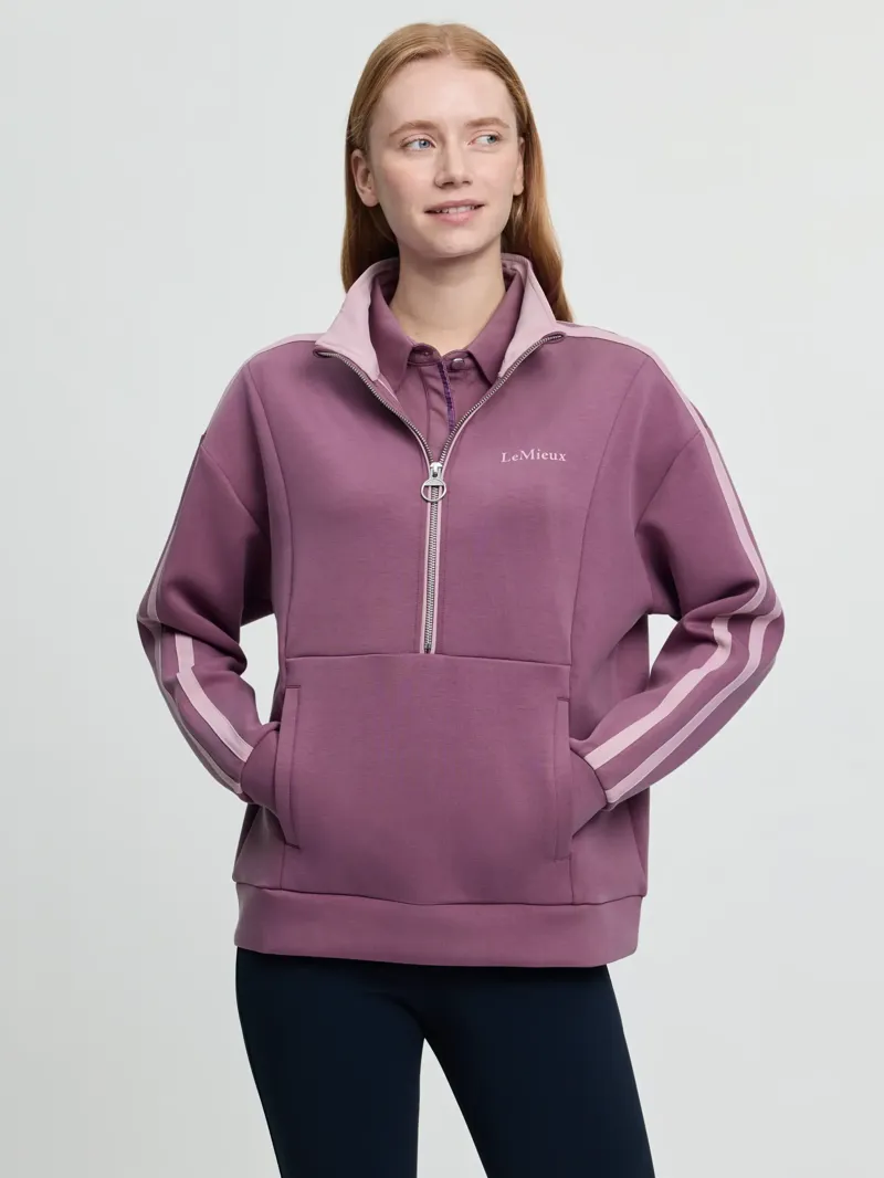LeMieux Connie Half Zip Sweat Mallow