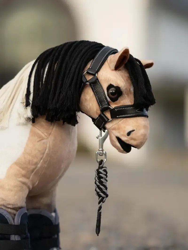 LeMieux Toy Pony Leather Headcollar  Leadrope Black