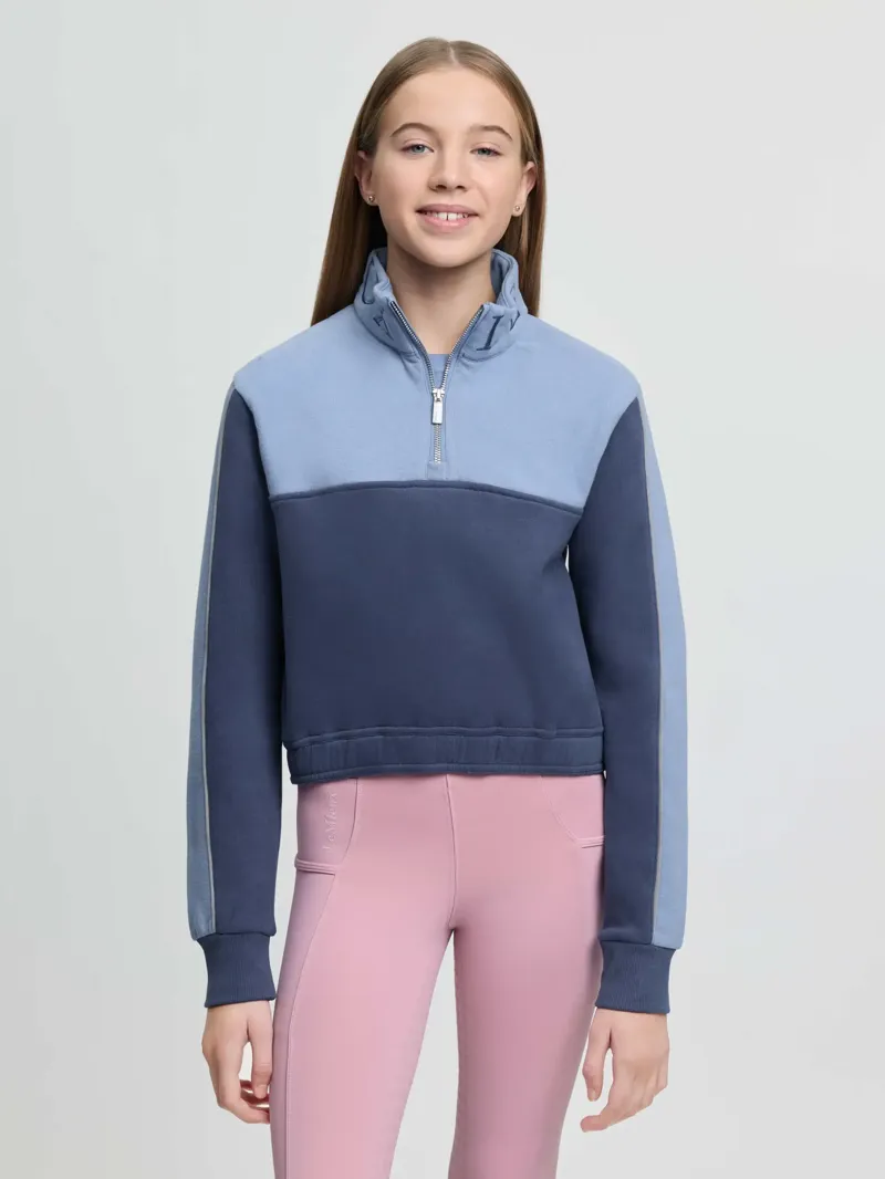 LeMieux Young Rider Cropped Kate Quarter Zip Shadow