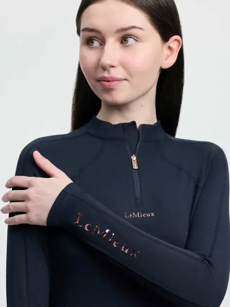LeMieux Young Rider Sparkle Base Layer Navy-2