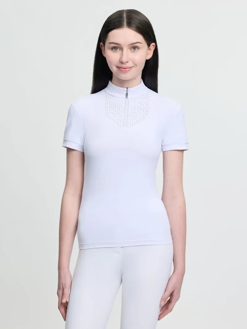 LeMieux Young Rider Brilliance Livvy SS Show Shirt White