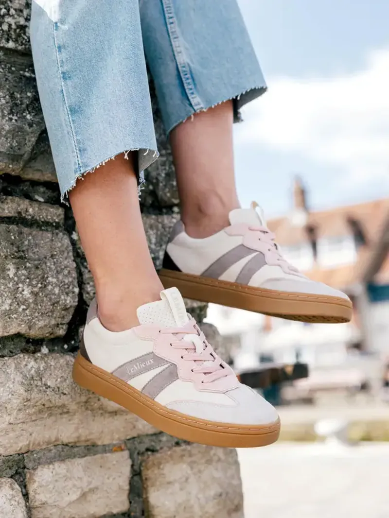 LeMieux Stockbridge Suede Lifestyle Trainer Stone-1