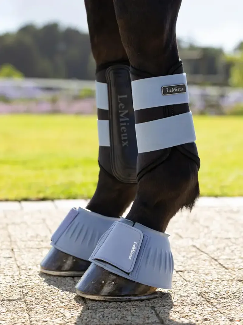 LeMieux Rubber Bell Boots Powder Blue-1