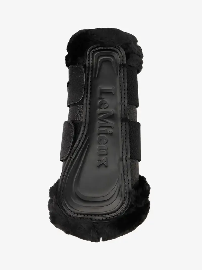 LeMieux Brilliance Fleece Edged Brushing Boot Black-1