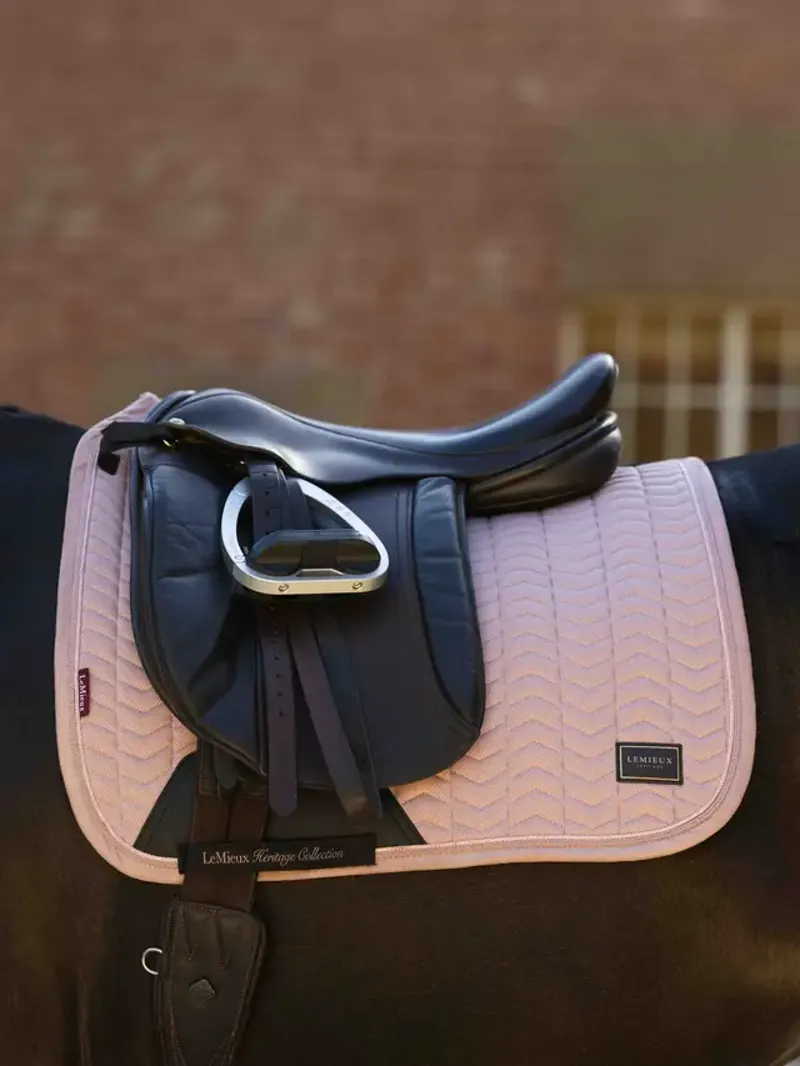 Heritage Herringbone Dressage Square Wild Rose-2