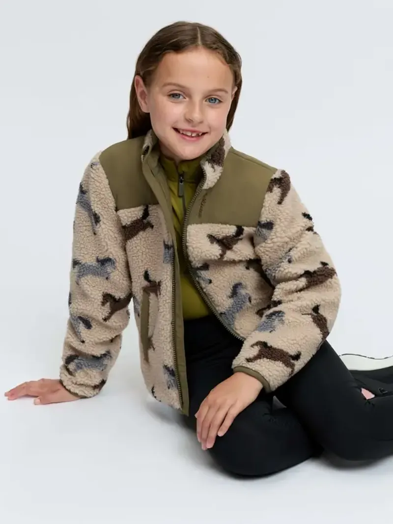 Mini Theo Pony Fleece Willow Green-1