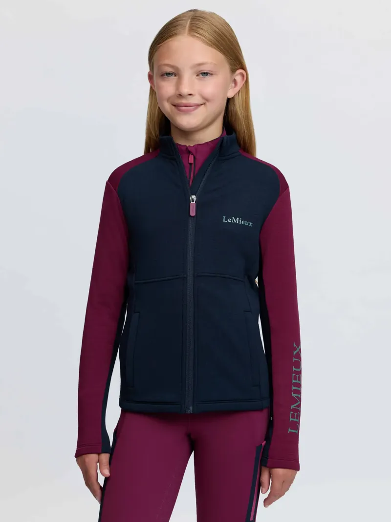 LeMieux Young Rider Bethany Zip Through Mid Layer Blackberry