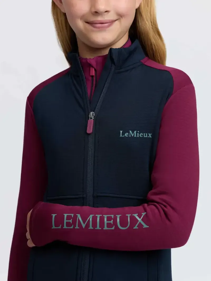 LeMieux Young Rider Bethany Zip Through Mid Layer Blackberry-2