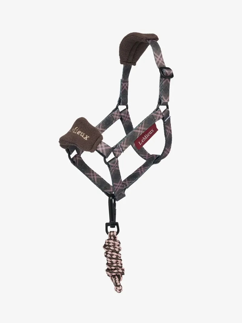 Hobby Horse Heritage Vogue Headcollar and Leadrope Cocoa-1