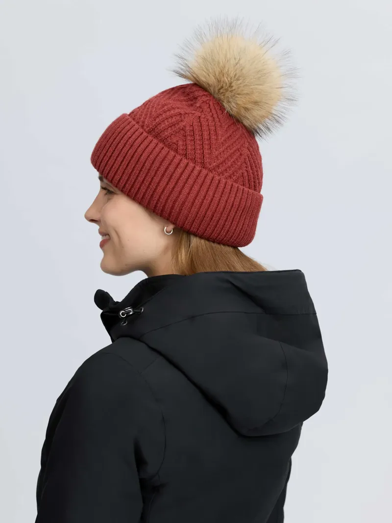 Clara Knit Beanie Russet-1
