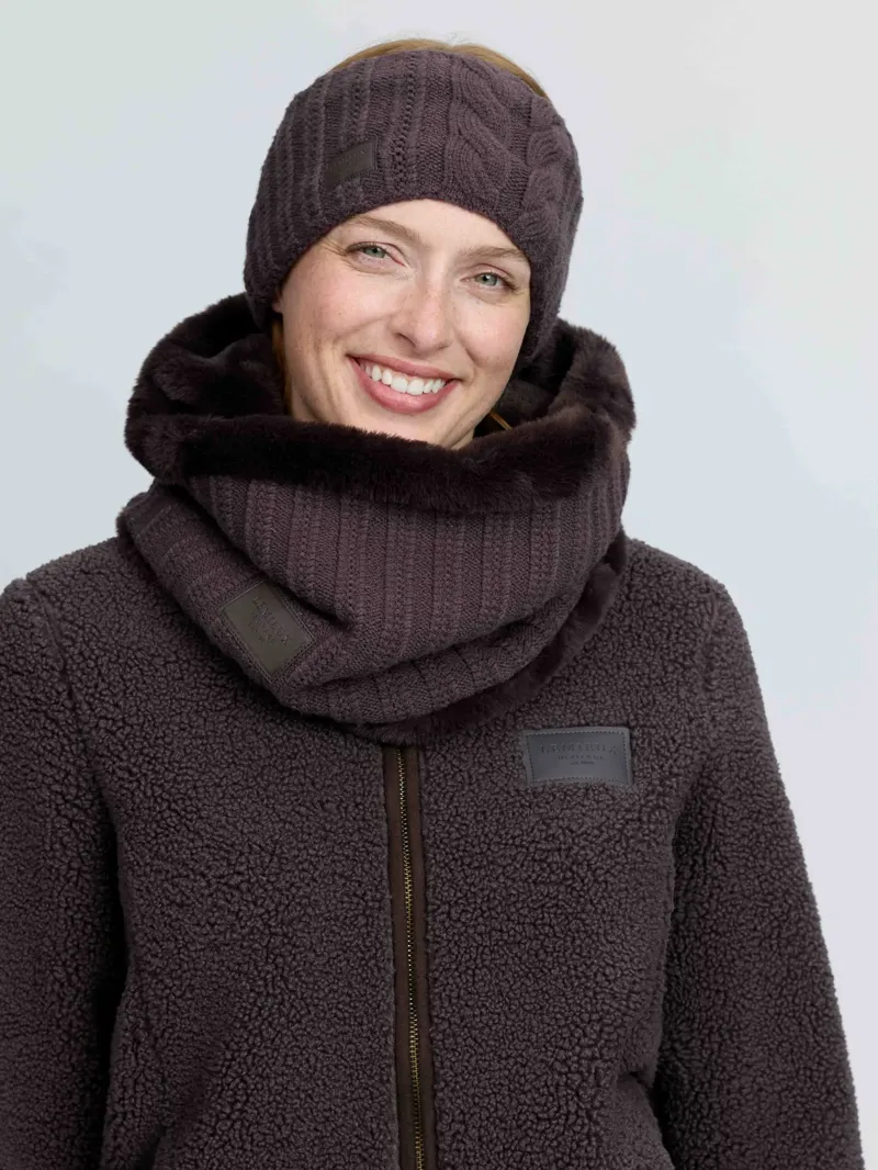 Heritage Knitted Snood Cocoa