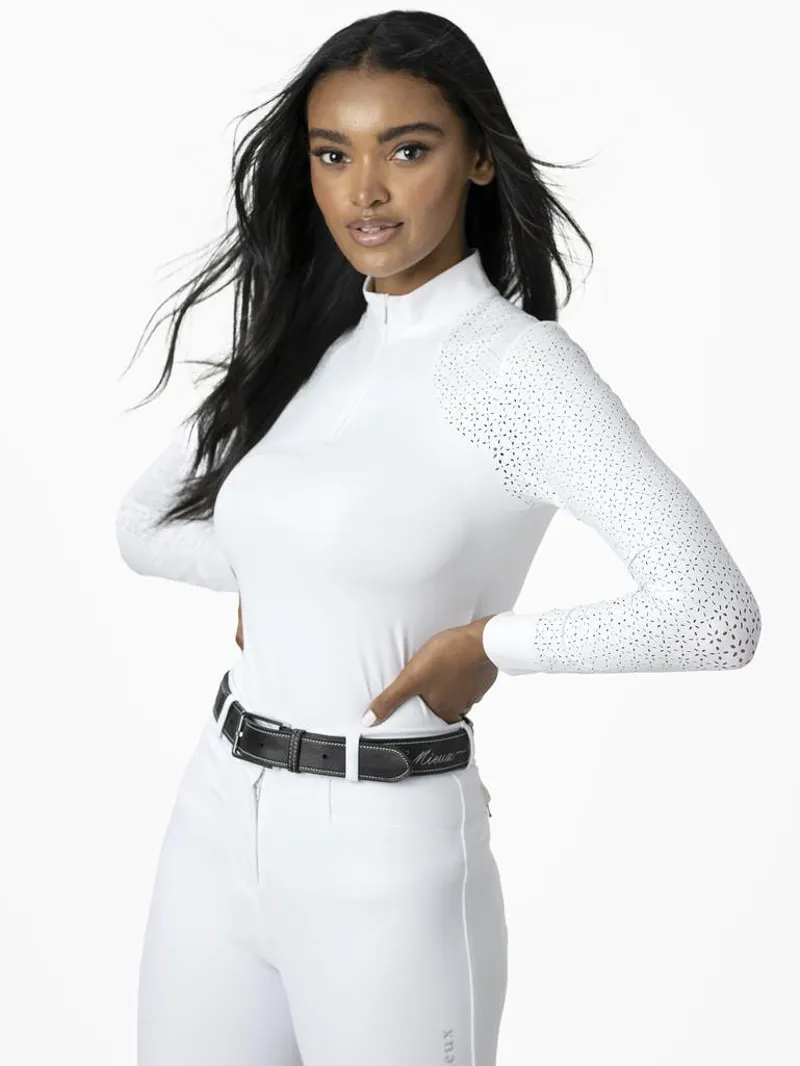 LeMieux Olivia Show Shirt Long Sleeve White