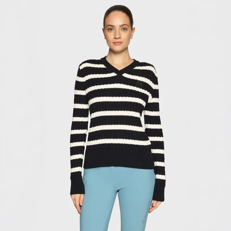 Samshield Lisa Twisted Knitwear Navy White