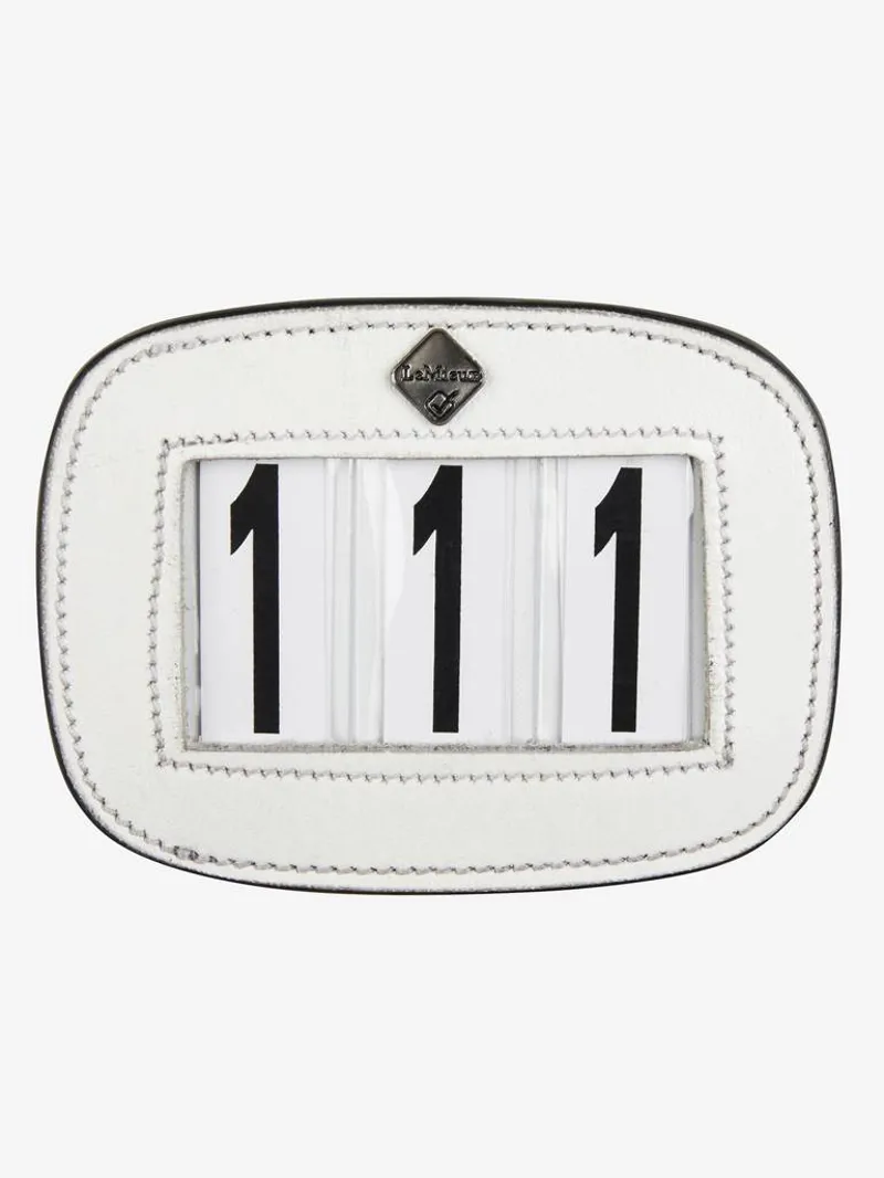 LeMieux Saddle Number Holder Square White Plain