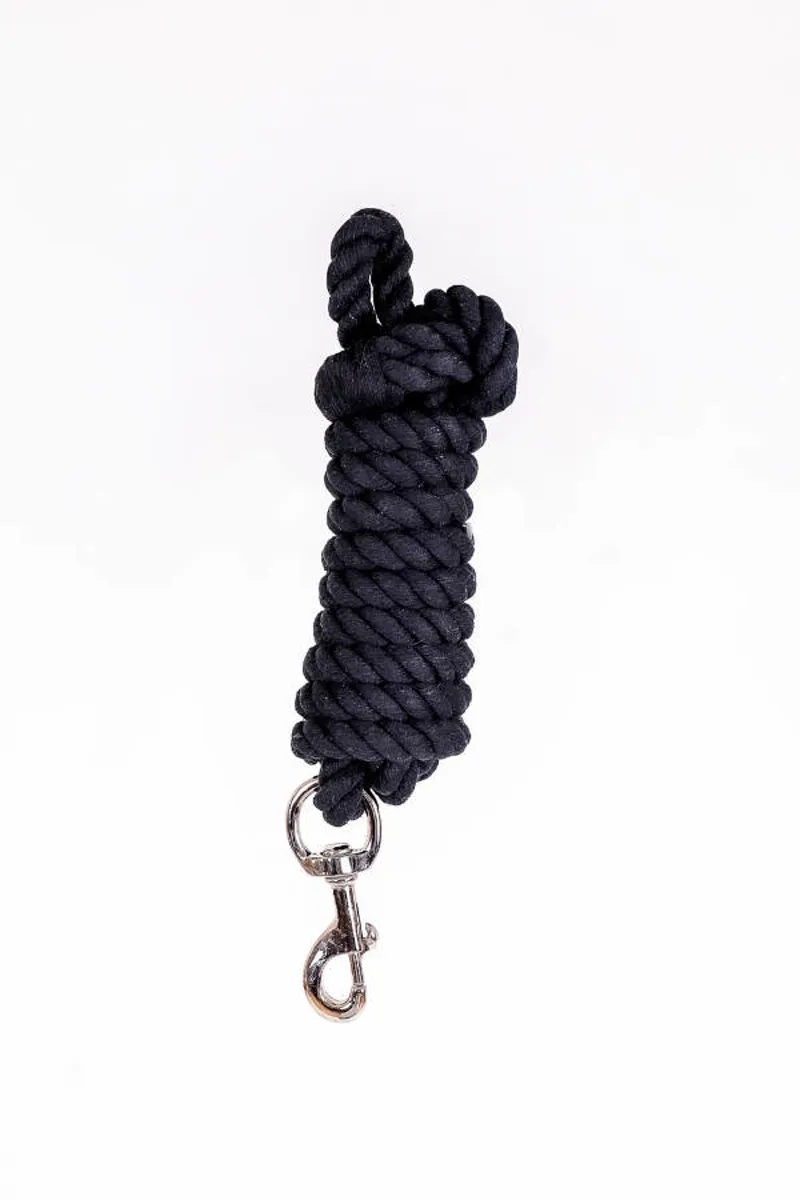 Celtic Equine Cotton Lead Rope 1.8m Black
