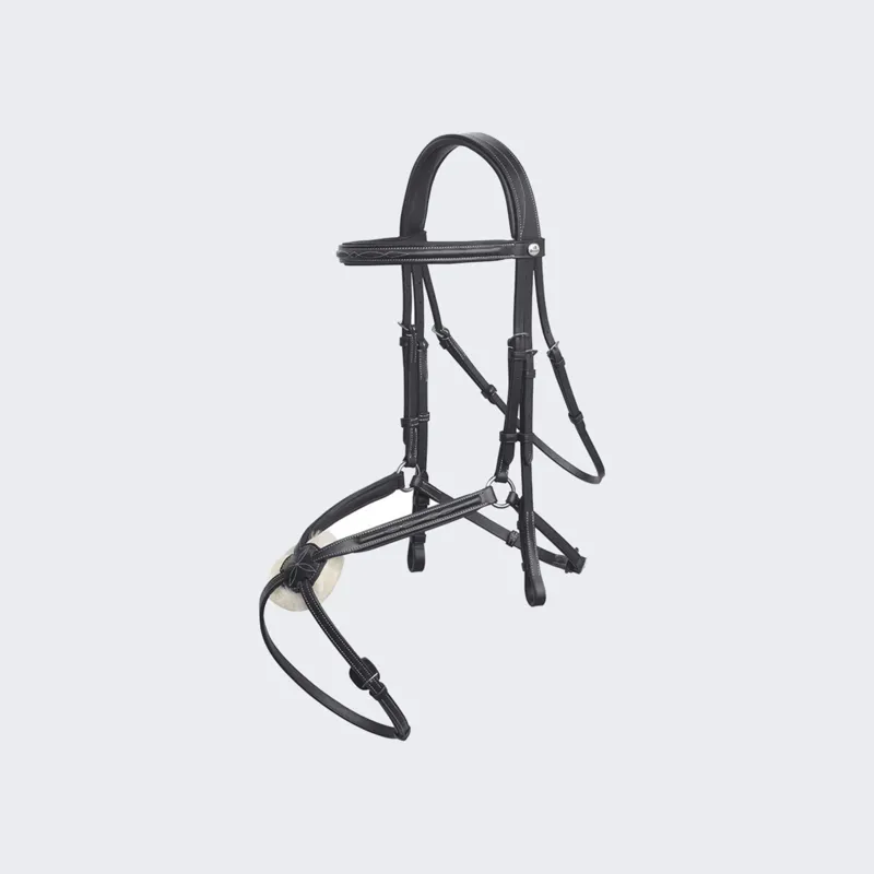 Prestige Leather Bridle Mexican Noseband Black