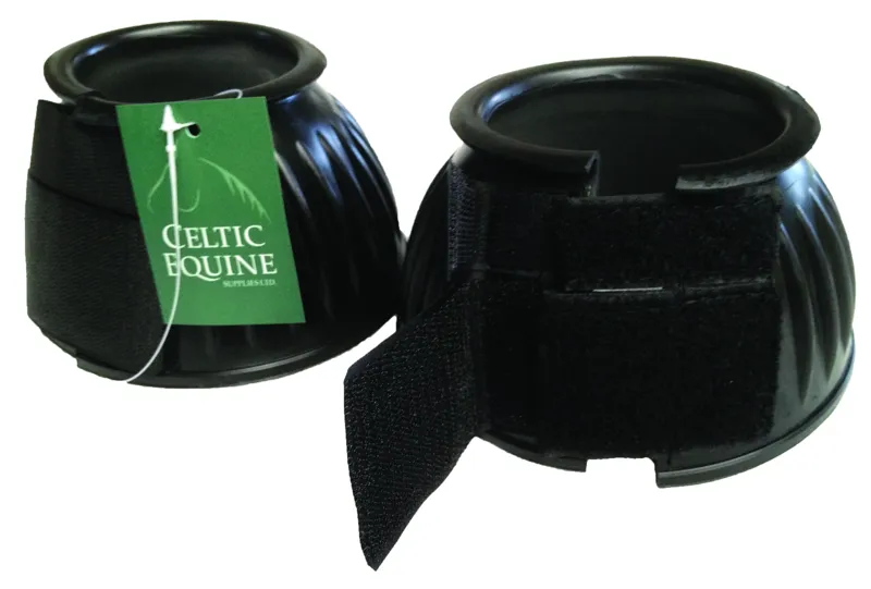 Celtic Equine Rubber Overreach Boots Velcro Black