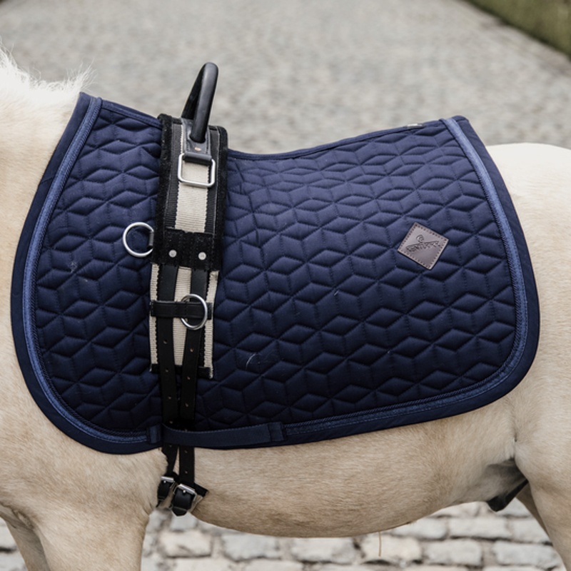 Kentucky Saddle Pad Glitter Rope Show Jumping Navy Pony-1