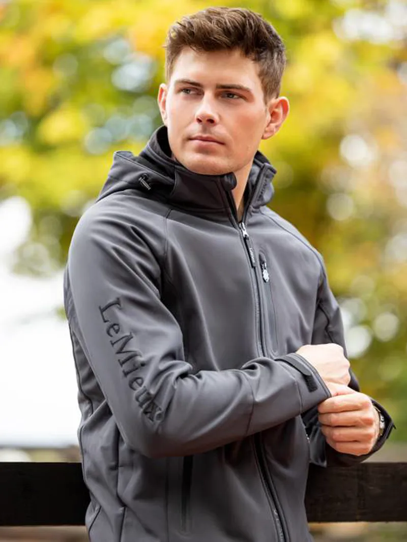 LeMieux Mens Elite Soft Shell Jacket Anthracite-3