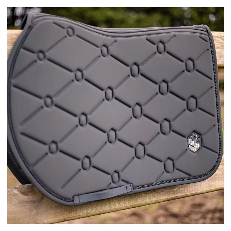 Samshield Spineshield Jump Swarovski Anthracite Saddle Pad-1
