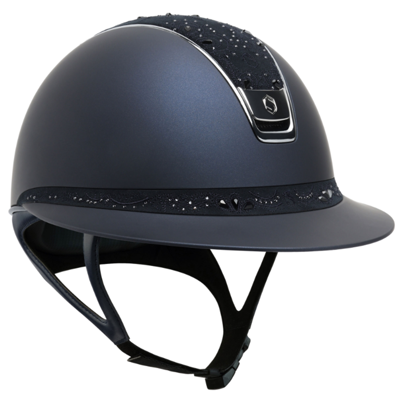 Miss Shadowmatt 2.0 Crystal Bloom Top and Band Blue Silver Trim Large