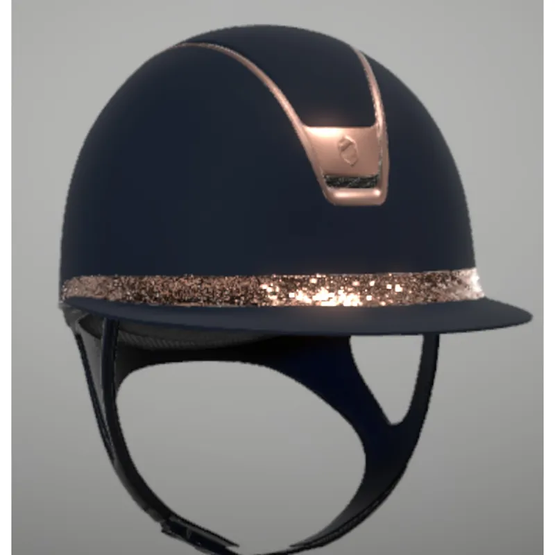 V2 Miss Shadowmatt Blue Pink Gold Crystal Fabric Band Pink Trim Medium-2