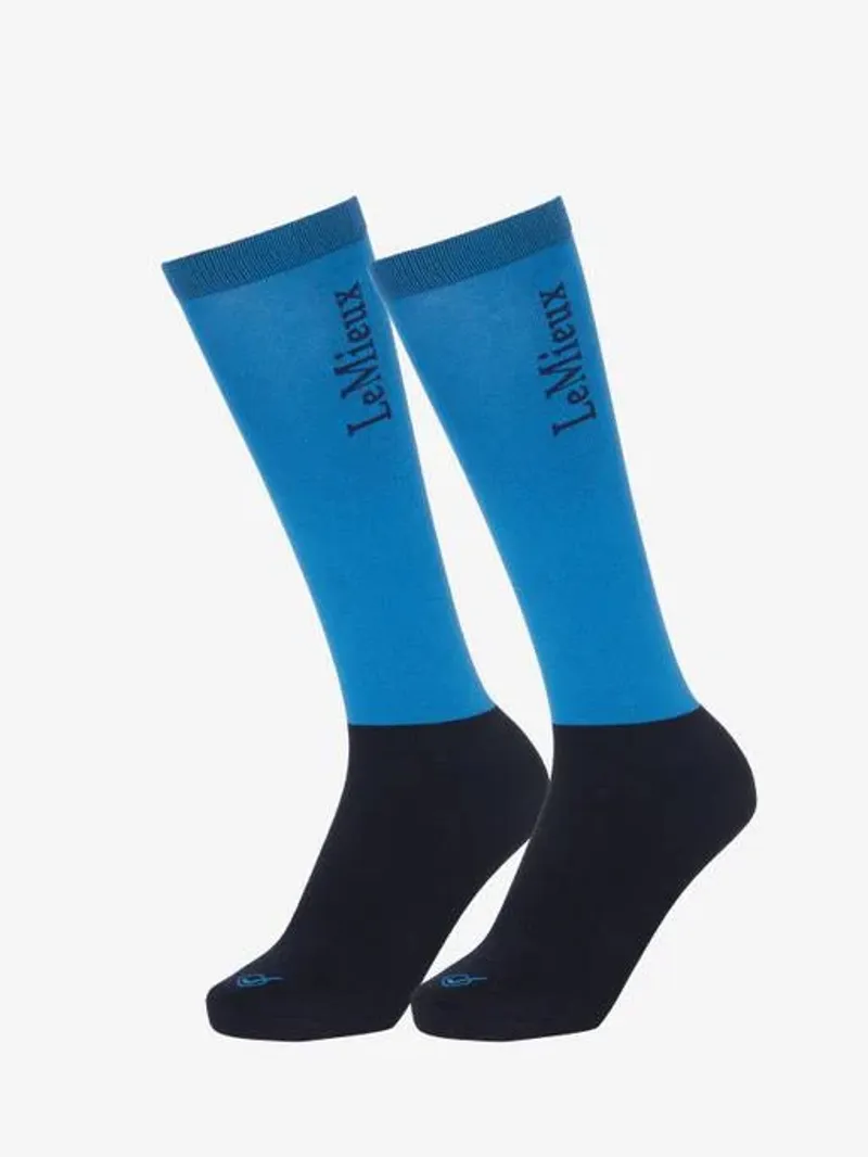 Le Mieux Competition Socks 2pk Benetton Blue-1