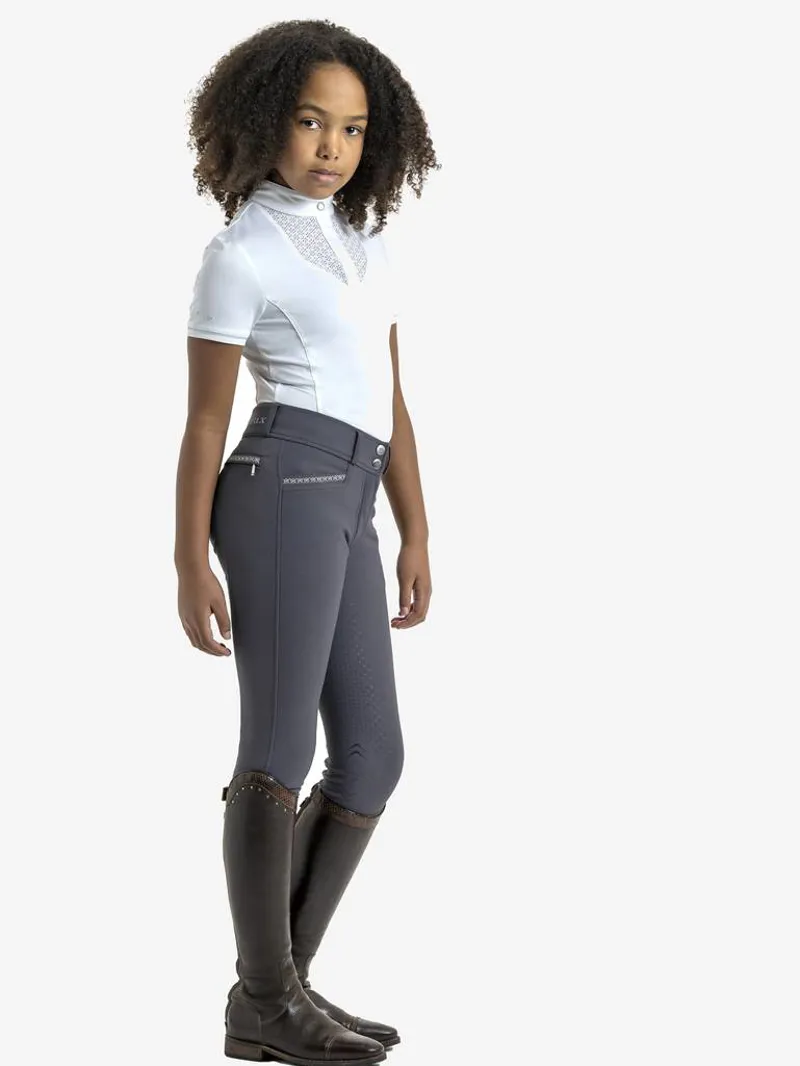 LeMieux Youth Show Shirt with Bib White/White-1