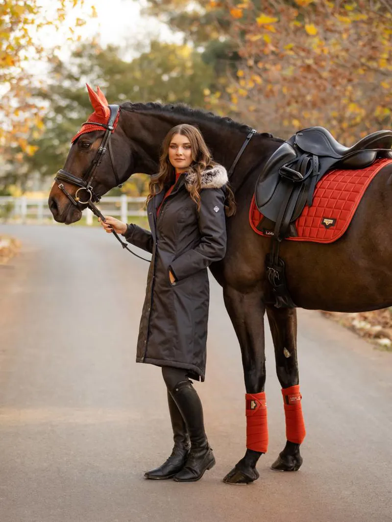 LeMieux Waterproof Long Riding Coat Grey-3