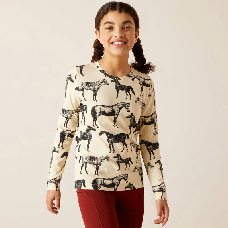 Ariat Youth Sepia Equine T-Shirt Summer Sand