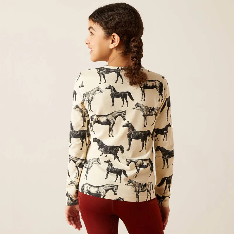 Ariat Youth Sepia Equine T-Shirt Summer Sand-1