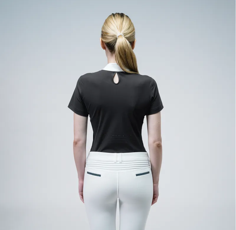 Samshield Loise Crystal Leaf Short Sleeve Shirt Black-1